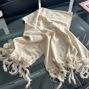 Cashmere and fur stole